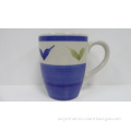 12oz Hand-Painted Ceramic Stoneware Tea Mugs (WSY1030M)
